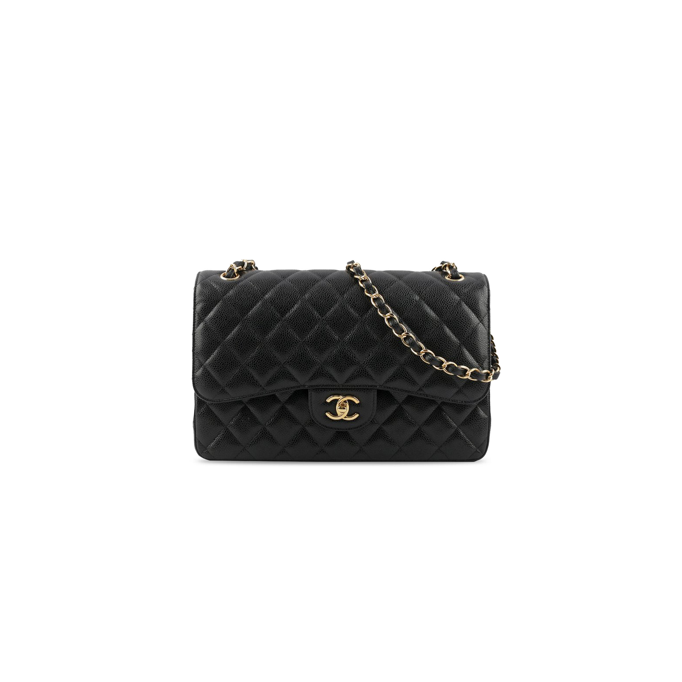 CHANEL MASTER CAVIAR QUILTED JUMBO CLASSIC DOUBLE FLAP BAG 1256173 (30*20*10cm)